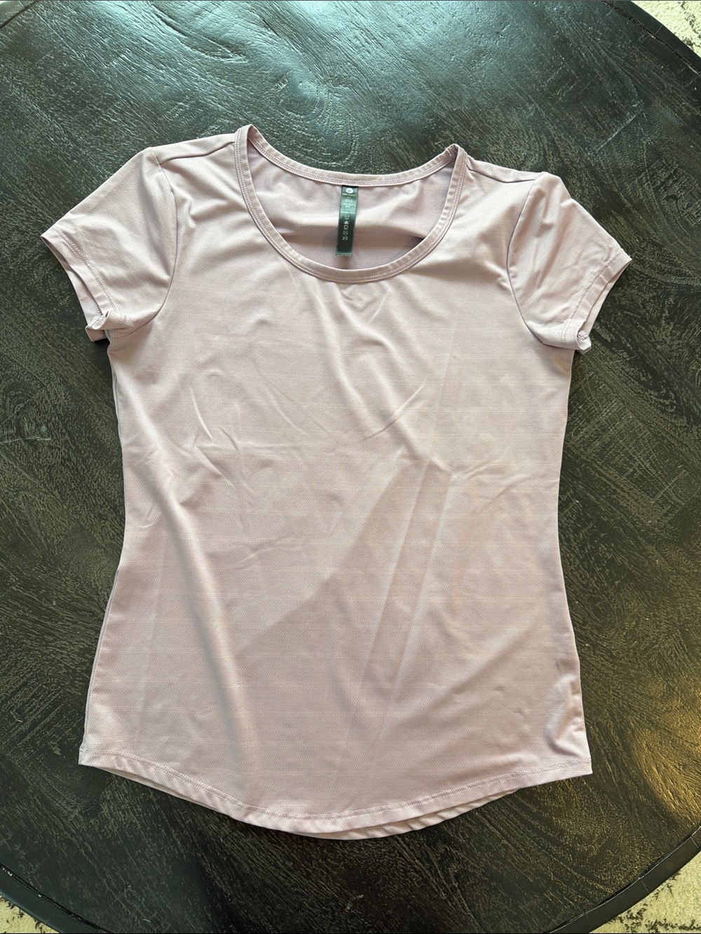 90 Degree By Reflex Light Lavender Scoop Neck Short Sleeve Tee
